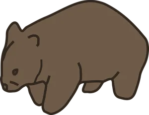 Wombat Cartoon Illustration PNG Image