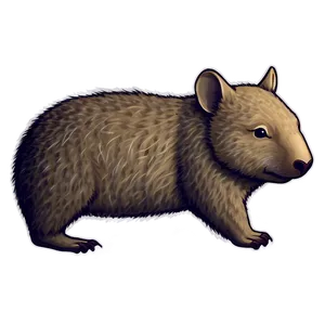 Wombat Illustration Png 06252024 PNG Image