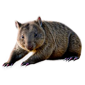 Wombat Illustration Png Dnt PNG Image