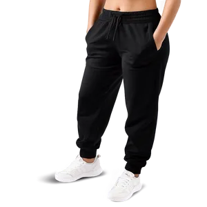 Women's Black Sweatpants Png 06132024 PNG Image