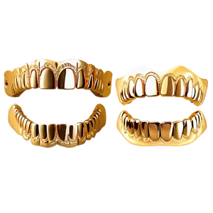 Women's Gold Grillz Styles Png 6 PNG Image