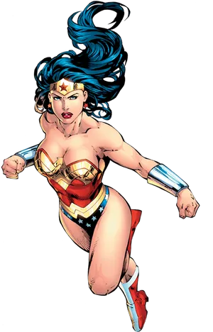 Wonder Woman Action Pose PNG Image