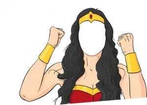 Wonder Woman Vector Illustration PNG Image