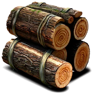 Wood Log Stack Png Bgm19 PNG Image