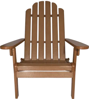 Wooden Adirondack Chair Isolated PNG Image