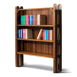 Wooden Bookshelf Books Png Lje PNG Image