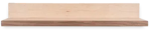 Wooden Bookshelf Single Shelf PNG Image