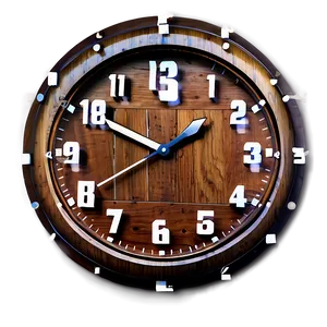 Wooden Clock Clipart Png Qlu22 PNG Image