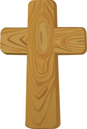 Wooden Cross Illustration PNG Image