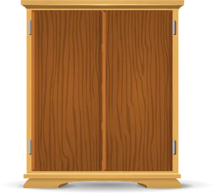 Wooden Cupboard Closet Illustration PNG Image