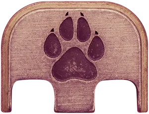 Wooden Dog Paw Cutout PNG Image