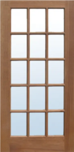 Wooden Doorwith Glass Panels.jpg PNG Image