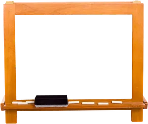 Wooden Easel Blackboard Blank PNG Image