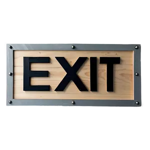 Wooden Exit Sign Png Ewa9 PNG Image