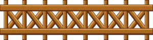 Wooden Fence Design Vector PNG Image