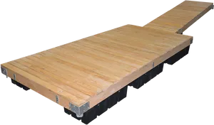 Wooden Floating Dock Design PNG Image