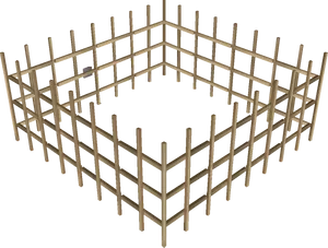 Wooden Framework Structure3 D PNG Image