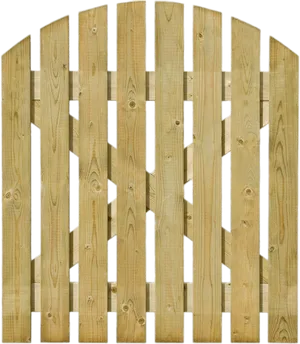 Wooden Garden Gate Design PNG Image