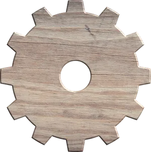 Wooden Gear Cogwheel Texture PNG Image