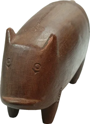 Wooden Guinea Pig Sculpture PNG Image