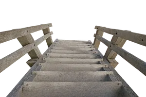 Wooden Ladder Against Black Background.jpg PNG Image