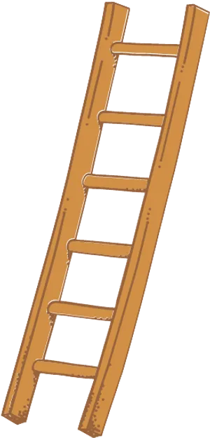 Wooden Ladder Isolated PNG