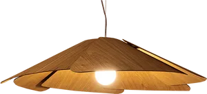 Wooden Pendant Light Design PNG Image