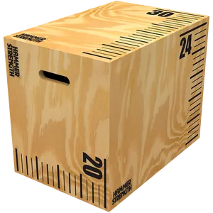 Wooden Plyometric Box Fitness Equipment PNG Image