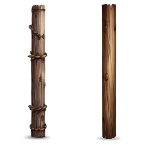 Wooden Pole Vector Png 06282024 PNG Image