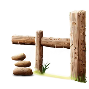 Wooden Post D PNG Image