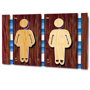 Wooden Restroom Sign Png Ynu15 PNG Image