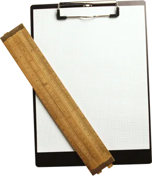 Wooden Ruleron Graph Paper Clipboard PNG Image