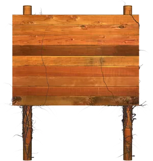 Wooden Signboardwith Roots.png PNG Image