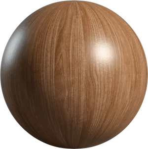 Wooden Sphere Texture Detail PNG Image