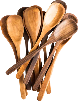 Wooden Spoons Collection PNG Image