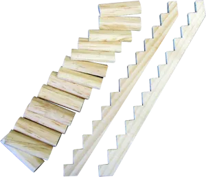 Wooden Staircase Components PNG Image