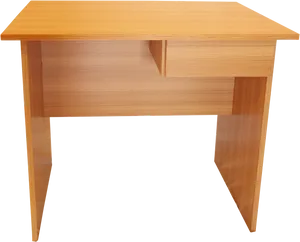 Wooden Student Desk With Drawer PNG Image