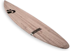 Wooden Surfboard Design PNG Image