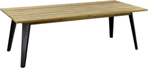 Wooden Tablewith Black Legs.png PNG Image