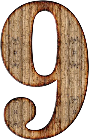 Wooden Texture Number9 PNG Image