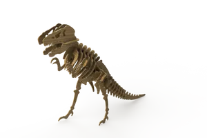 Wooden Tyrannosaurus Rex Skeleton Model PNG Image