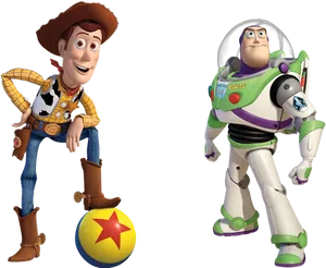 Woodyand Buzz Lightyear Toy Story Characters PNG Image