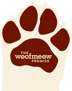 Woof Meow Promise Paw Print PNG Image