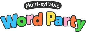 Word Party Logo Multisyllabic PNG Image