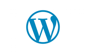 Word Press Logo Blue Background PNG Image