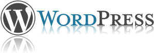 Word Press Logo Blue Background PNG Image