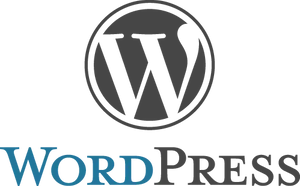 Word Press Logo Blue Background PNG Image