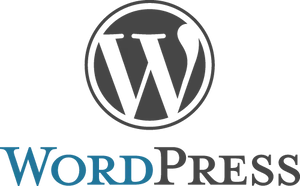 Word Press Logo Blue Background PNG Image