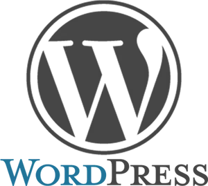 Word Press Logo Blue Background PNG Image