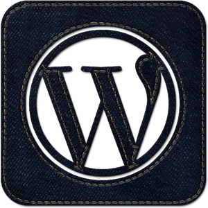 Wordpress Denim Style Logo PNG Image